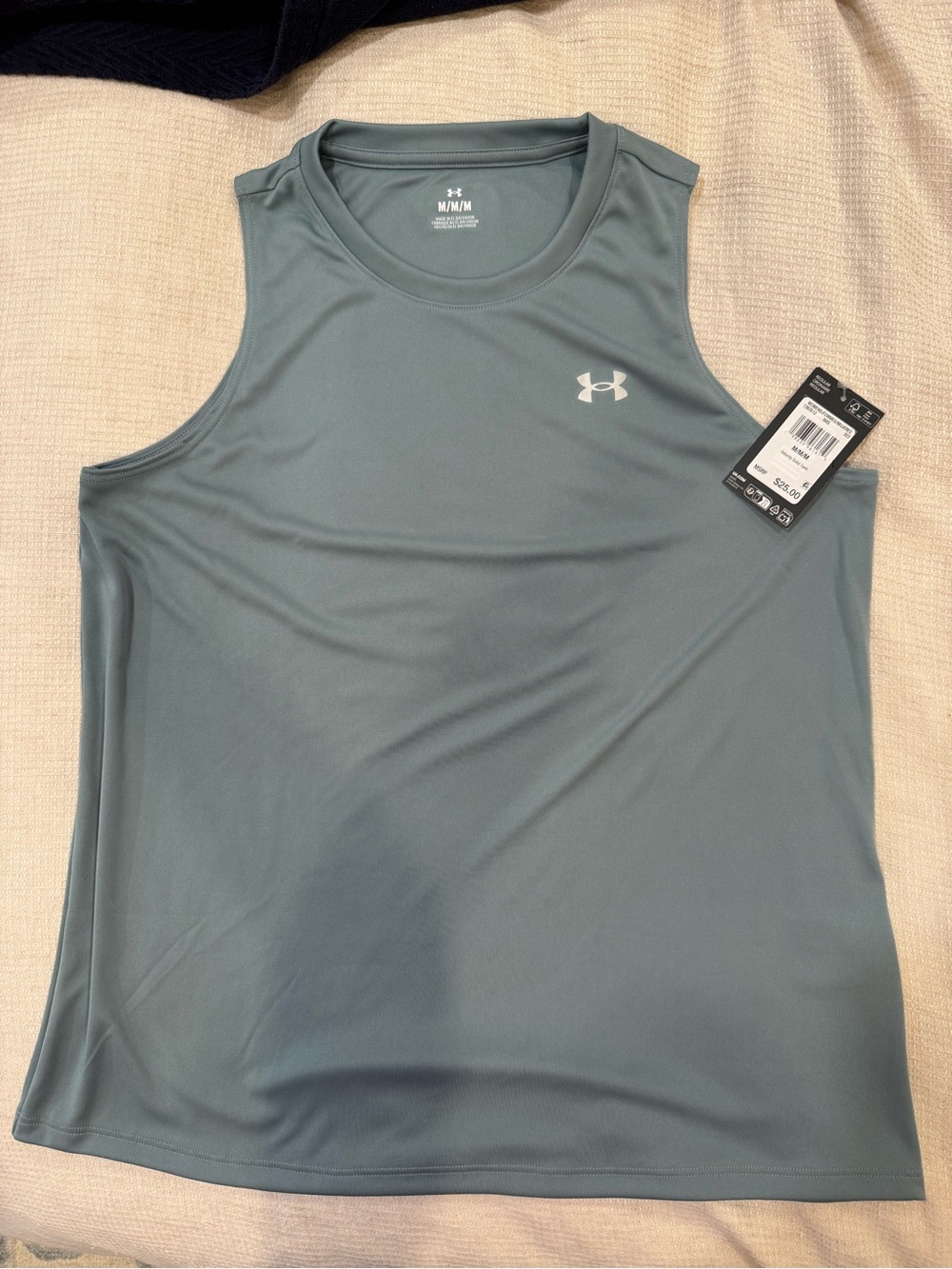 Under Armour Women’s Velocity Solid Tank Serpentine Green Medium NWT